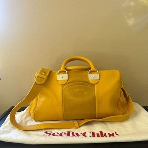 See By Chloe Yellow Leather Satchel
